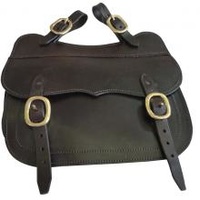 Single Leather Saddle Bag Brown
