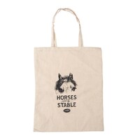 Calico shopping Bag - Horses keep me Stable