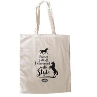 Calico shopping Bag - I never Fall off I Dismount with Style