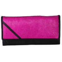 Cowhide Leather Purse - Pink