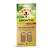DRONTAL CHEWABLE LARGE DOG 2 CHEW
