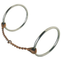 Loose Ring Snaffle w/Twisted Thin Copper Wire Mouth