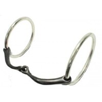 Sweet Iron Curved Fine Mouth 3" rings loose ring snaffle