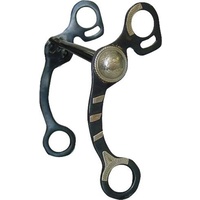 Black Show Snaffle with German Silver