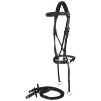Leather Bitless Bridle with reins