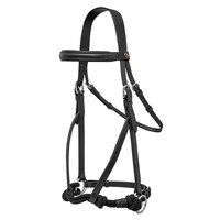 Leather Bitless Bridle with Knotted nose