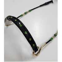 Mini Diamonte Cable Halter - Green -Small Mini