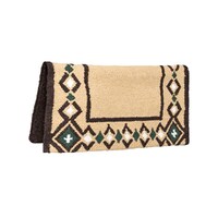 Diamond Saddle Blanket - Tan/Black 32" x 64"
