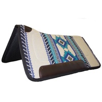 Fort Worth Contoured Saddle Pad 32"x32" Turquoise