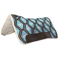 Contoured Saddle Pad - Turquoise/Brown