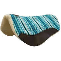 Fort Worth Barrel Contoured Saddle Pad - Turquoise