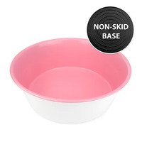 Dog Bowl Non Skid - Pink/White