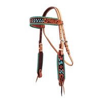 Fort Worth Cactus Turquoise Headstall