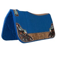Fort Worth Leopard Tooled Felt Saddle Pad - 30" x 30"