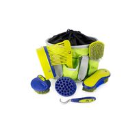 Grooming Kit with Brushes - Grey/Mint