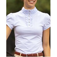 Polly Ruffle Ladies Show Shirt White