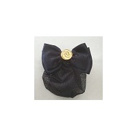 Childs Show Bow - Black Satin with Gold Horse heads