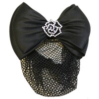 Rose Crystal Show Bow - Black
