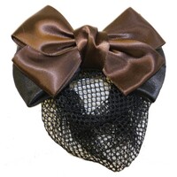 Show Bow Hair Net - coffee