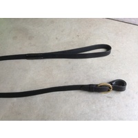 Plain Leather Lead- Black