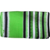 Western Saddle Blanket - Lime Green/Black/White