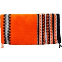 Western Saddle Blanket - Orange/Black/White