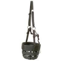 Nylon Grazing Muzzle with Rubber - Black