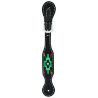 Weaver Turq Cross Multi Ladies Spur Strap Black