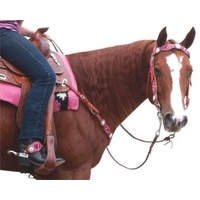 ZEBRA WESTERN BRIDLE - Pink