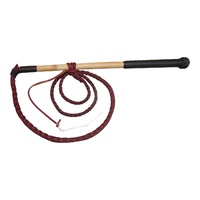 Stock Whip 4 Plait Red Hide