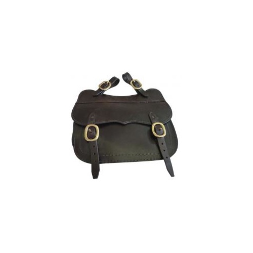 Single Leather Saddle Bag Brown