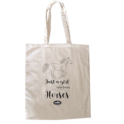Calico shopping Bag - Just a Girl that Loves Horses
