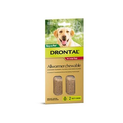 DRONTAL CHEWABLE LARGE DOG 2 CHEW [Size: Large]