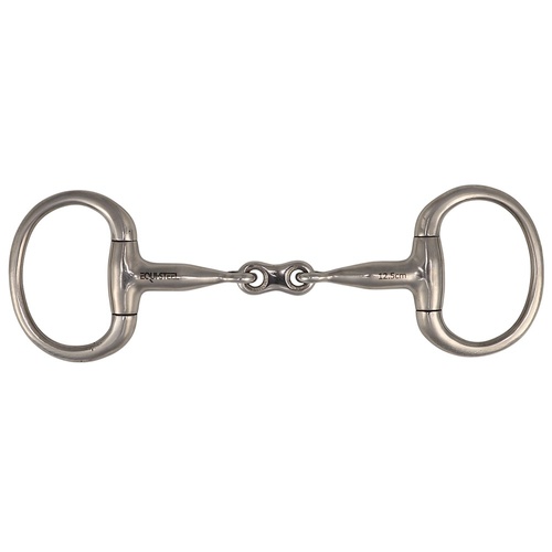 Eggbutt Snaffle Bit w/French Mouth & Round Rings [Size: Pony]