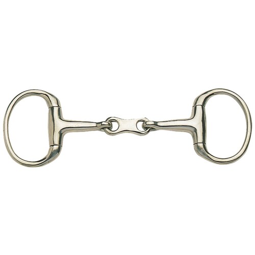 Eggbutt Snaffle Bit w/French Mouth & Round Rings [Size: Pony]