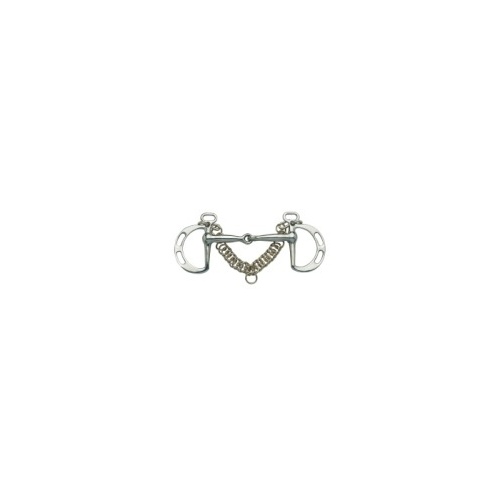 Kimblewick bit with joint and slots [Size: Mini 3.5"]
