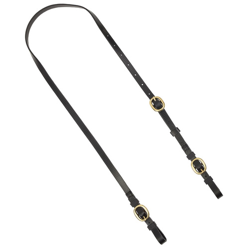 Anti-rearing strap PVC with Brass Buckles [Colour: Black]