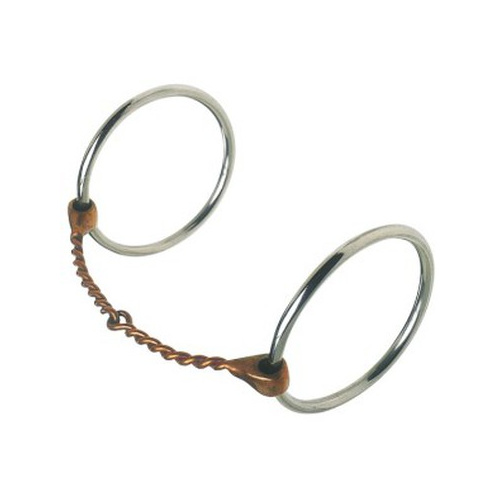 Loose Ring Snaffle w/Twisted Thin Copper Wire Mouth