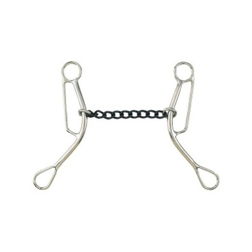Barrel Racer Gag Snaffle w/Sweet Iron Chain Mouth
