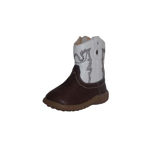 Baby Western Boot Brown/White [SIZE: SIZE 1]
