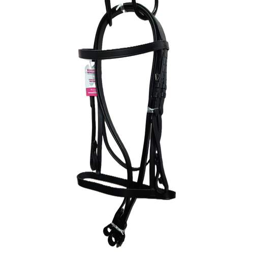 Flat Cavesson Snaffle Bridle [Size: Pony]