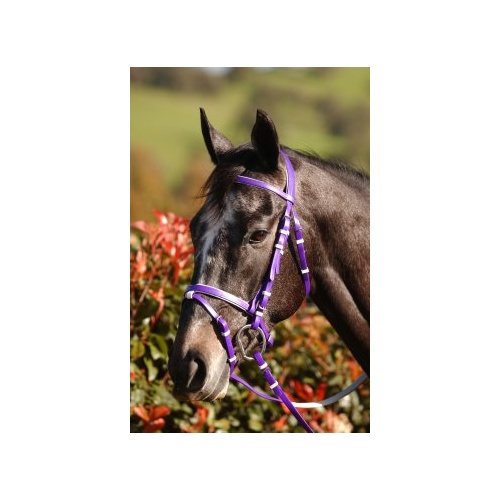 PVC Havovarian Bridle [Colour/Size: FULL  BLACK]