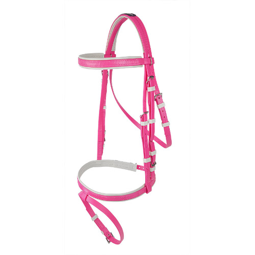 PVC Hanoverian Bridle [Colour: Pink] [Size: Pony]
