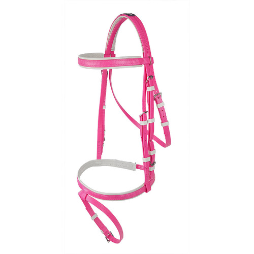 PVC Hanoverian Bridle [Size: Pony] [Colour: Pink]