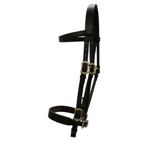 In-hand Flat Show Bridle - Brown - Shetland 