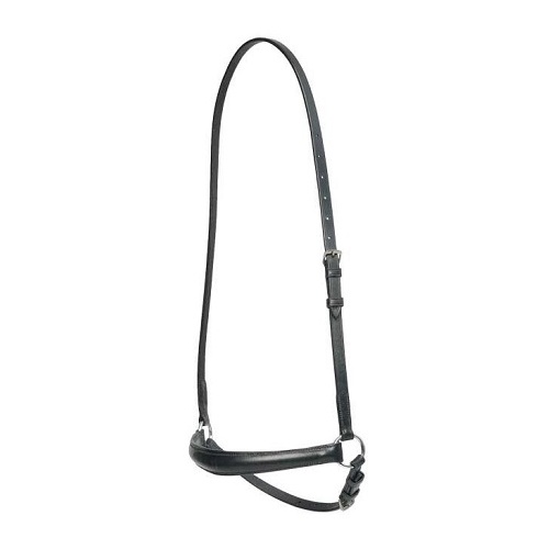 Drop Noseband leather [COLOUR: BLACK; Size: PONY]