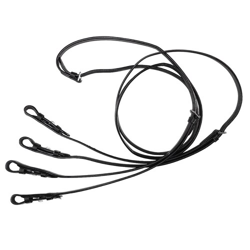 Forked Reins - Leather [COLOUR: BLACK]