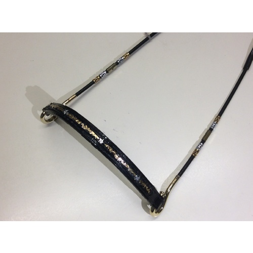 Mini Show Halter with gold/Silver Nose bar [Size : Medium Mini] [Size: Large Mini]