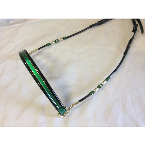 Mini Show Halter Grn/Gold [Size : Small Mini]