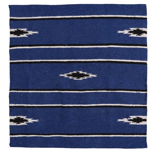 Horsemaster Navajo Saddle Blanket 32x32" [Colour: Blue/Black/Cream]